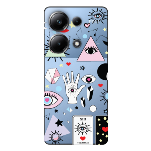 Xiaomi Poco M6 Pro 4G Pyramid eyes Transparent Silicone TPU Θήκη