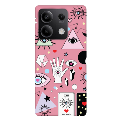 Xiaomi Redmi Note 13Pro 5G Pyramid eyes Pink Colored Silicone TPU Θήκη