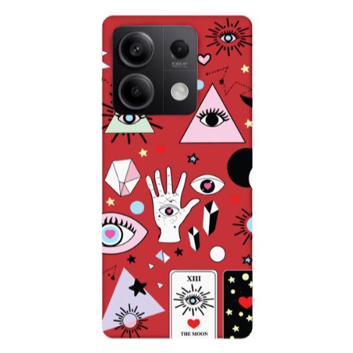 Xiaomi Redmi Note 13Pro 5G Pyramid eyes Red Colored Silicone TPU Θήκη