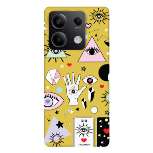 Xiaomi Redmi Note 13Pro 5G Pyramid eyes Yellow Colored Silicone TPU Θήκη