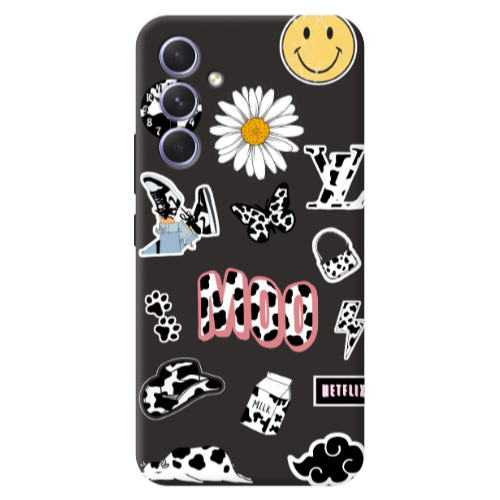 Samsung A56 Find Yourself 6 Black Colored Silicone TPU Θήκη