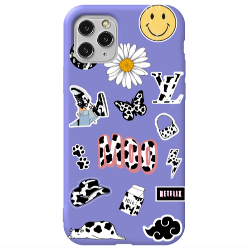 Apple iPhone 11 Pro Find Yourself 6 Purple Colored Silicone TPU Θήκη