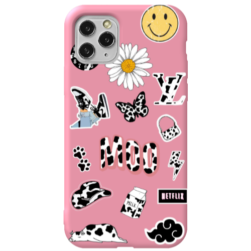 Apple iPhone 11 Pro Find Yourself 6 Pink Colored Silicone TPU Θήκη