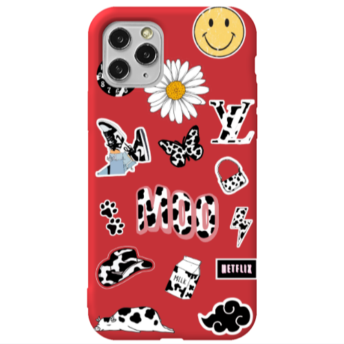 Apple iPhone 11 Pro Find Yourself 6 Red Colored Silicone TPU Θήκη