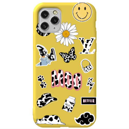 Apple iPhone 11 Pro Find Yourself 6 Yellow Colored Silicone TPU Θήκη