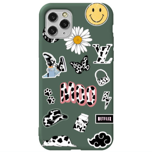 Apple iPhone 11 Pro Find Yourself 6 Dark Green Colored Silicone TPU Θήκη