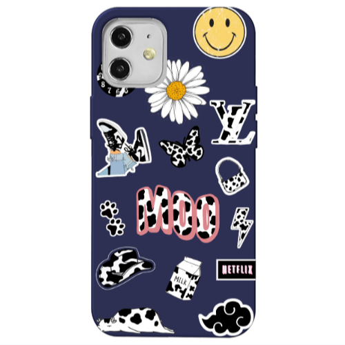 Apple iPhone 12 Find Yourself 6 Dark blue Colored Silicone TPU Θήκη