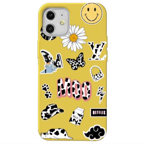 Apple iPhone 12 Find Yourself 6 Yellow Colored Silicone TPU Θήκη
