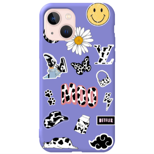 Apple iPhone 13 Find Yourself 6 Purple Colored Silicone TPU Θήκη