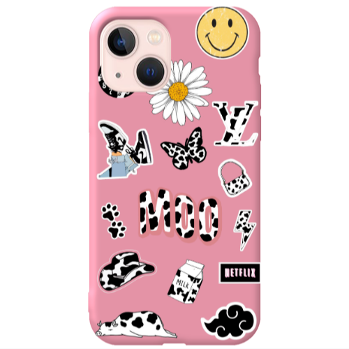 Apple iPhone 13 Find Yourself 6 Pink Colored Silicone TPU Θήκη