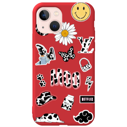 Apple iPhone 13 Find Yourself 6 Red Colored Silicone TPU Θήκη