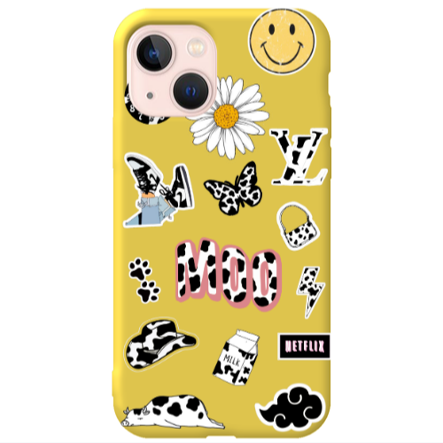 Apple iPhone 13 Find Yourself 6 Yellow Colored Silicone TPU Θήκη