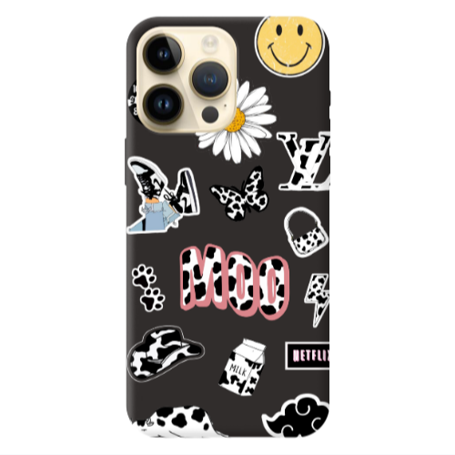 Apple iPhone 13 Pro Max Find Yourself 6 Black Colored Silicone TPU Θήκη
