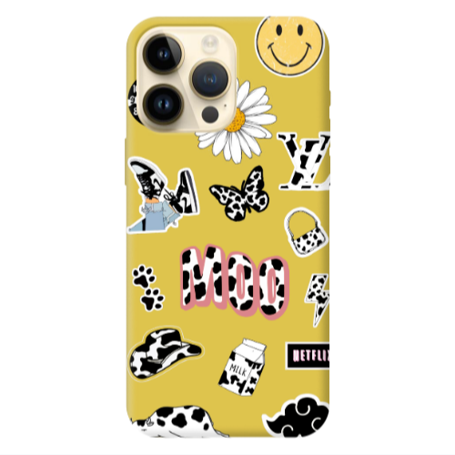 Apple iPhone 13 Pro Max Find Yourself 6 Yellow Colored Silicone TPU Θήκη