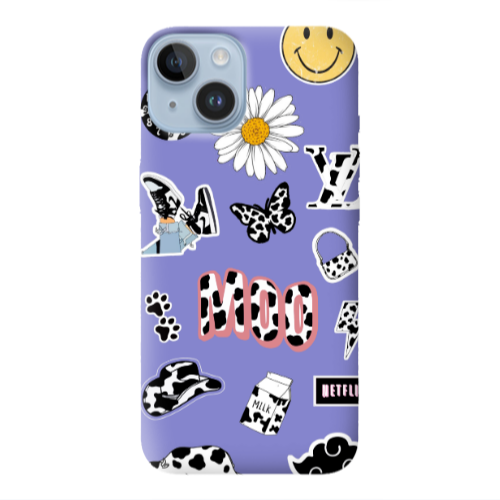 Apple iPhone 14  Find Yourself 6 Purple Colored Silicone TPU Θήκη