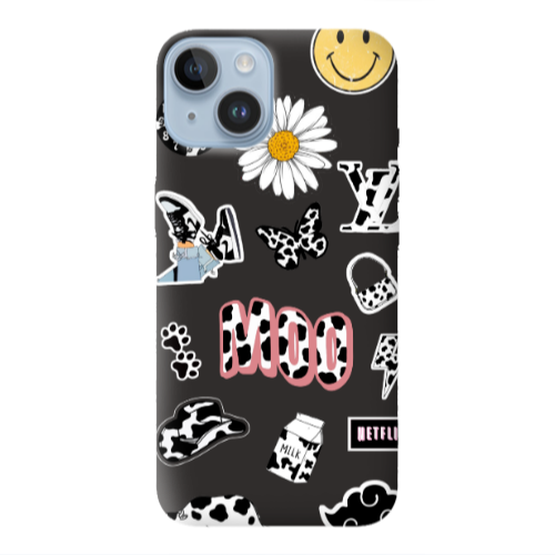 Apple iPhone 14  Find Yourself 6 Black Colored Silicone TPU Θήκη