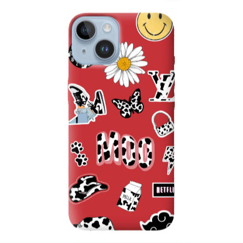 Apple iPhone 14 Plus Find Yourself 6 Red Colored Silicone TPU Θήκη
