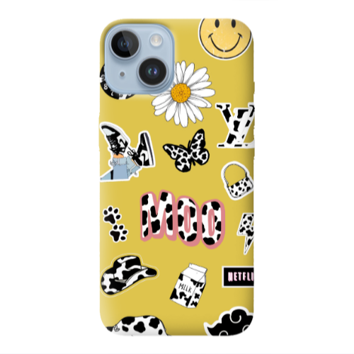 Apple iPhone 14 Plus Find Yourself 6 Yellow Colored Silicone TPU Θήκη