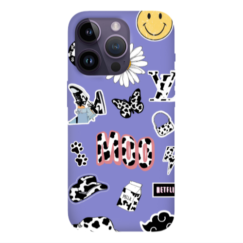 Apple iPhone 14 Pro  Find Yourself 6 Purple Colored Silicone TPU Θήκη