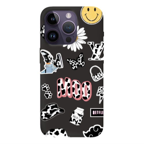 Apple iPhone 14 Pro  Find Yourself 6 Black Colored Silicone TPU Θήκη
