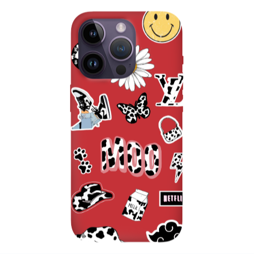 Apple iPhone 14 Pro Max Find Yourself 6 Red Colored Silicone TPU Θήκη