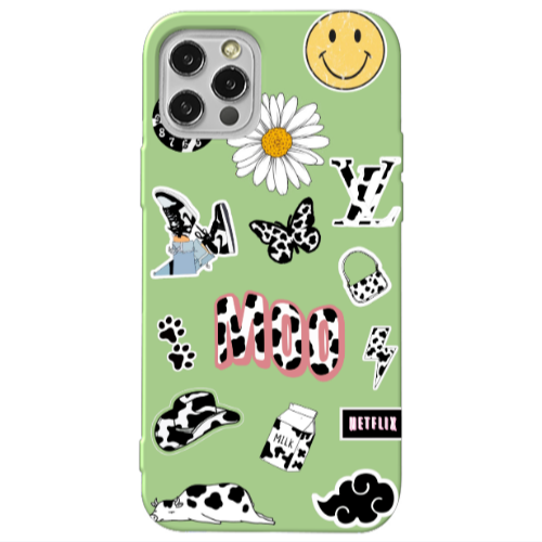Apple iPhone 12 Pro Max Find Yourself 6 Light Green Colored Silicone TPU Θήκη