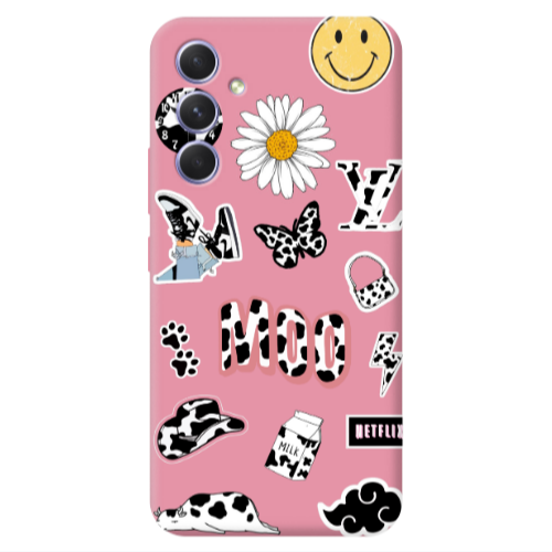 Samsung A54 Find Yourself 6 Pink Colored Silicone TPU Θήκη