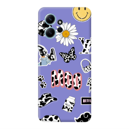 Xiaomi Redmi Note 12 4G Find Yourself 6 Purple Colored Silicone TPU Θήκη