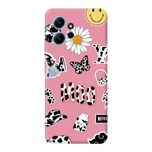 Xiaomi Redmi Note 12 4G Find Yourself 6 Pink Colored Silicone TPU Θήκη