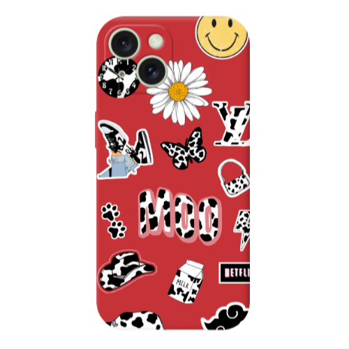 Apple iPhone 15 Find Yourself 6 Red Colored Silicone TPU Θήκη