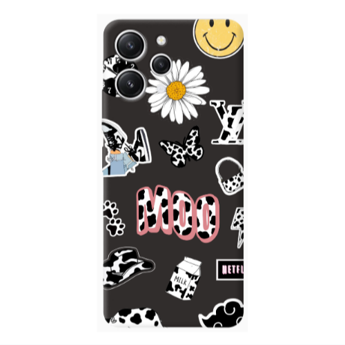 Xiaomi Redmi 12 Find Yourself 6 Black Colored Silicone TPU Θήκη