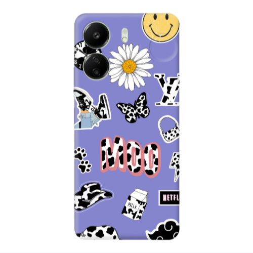 Xiaomi Redmi 13C Find Yourself 6 Purple Colored Silicone TPU Θήκη