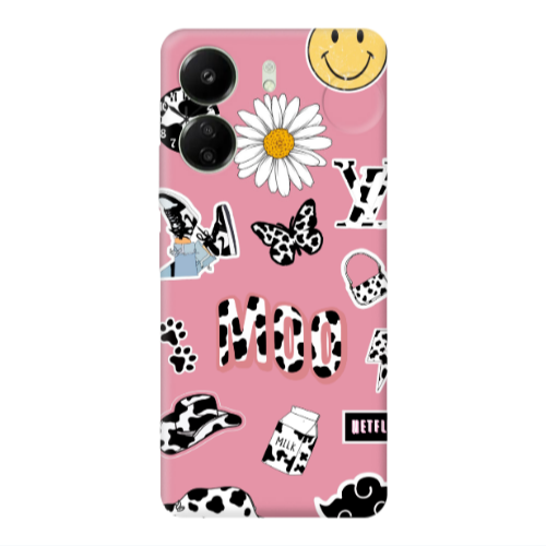 Xiaomi Redmi 13C Find Yourself 6 Pink Colored Silicone TPU Θήκη