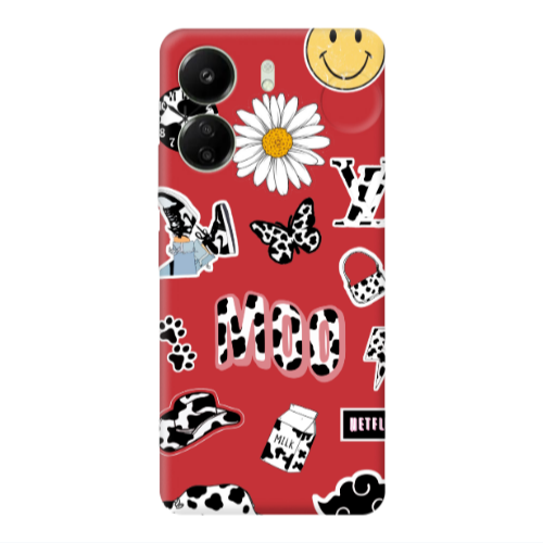 Xiaomi Redmi 13C Find Yourself 6 Red Colored Silicone TPU Θήκη