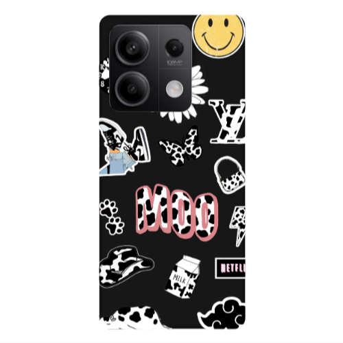 Xiaomi Redmi Note 13Pro 5G Find Yourself 6 Black Colored Silicone TPU Θήκη