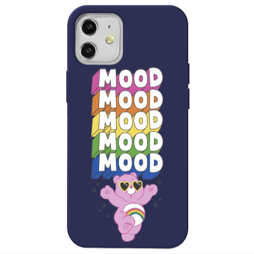 Apple iPhone 12 Mood Dark blue Colored Silicone TPU Θήκη