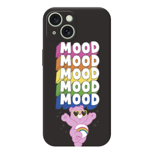 Apple iPhone 15 Mood Black Colored Silicone TPU Θήκη