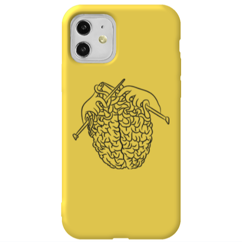 Apple iPhone 11  Find Yourself 8 Yellow Colored Silicone TPU Θήκη