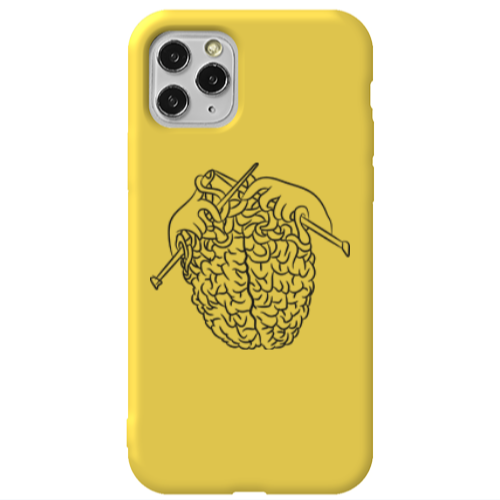 Apple iPhone 11 Pro Find Yourself 8 Yellow Colored Silicone TPU Θήκη
