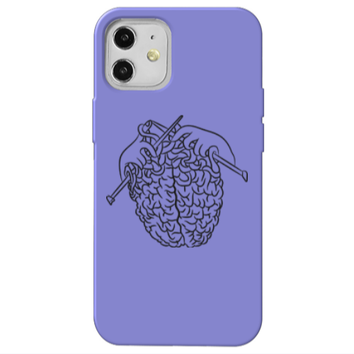 Apple iPhone 12 Find Yourself 8 Purple Colored Silicone TPU Θήκη