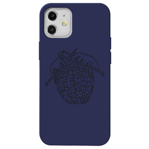 Apple iPhone 12 Find Yourself 8 Dark blue Colored Silicone TPU Θήκη