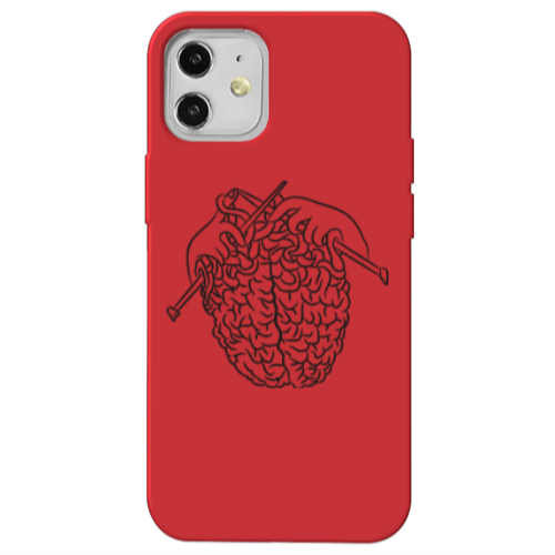 Apple iPhone 12 Find Yourself 8 Red Colored Silicone TPU Θήκη