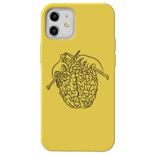 Apple iPhone 12 Find Yourself 8 Yellow Colored Silicone TPU Θήκη