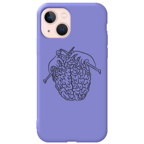 Apple iPhone 13 Find Yourself 8 Purple Colored Silicone TPU Θήκη