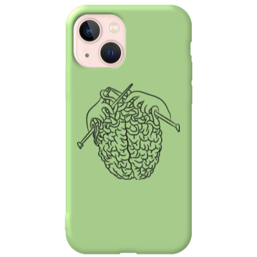Apple iPhone 13 Find Yourself 8 Light Green Colored Silicone TPU Θήκη