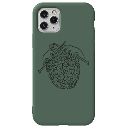 Apple iPhone 11 Pro Max Find Yourself 8 Dark Green Colored Silicone TPU Θήκη