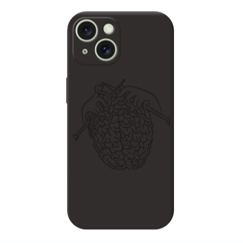 Apple iPhone 15 Find Yourself 8 Black Colored Silicone TPU Θήκη