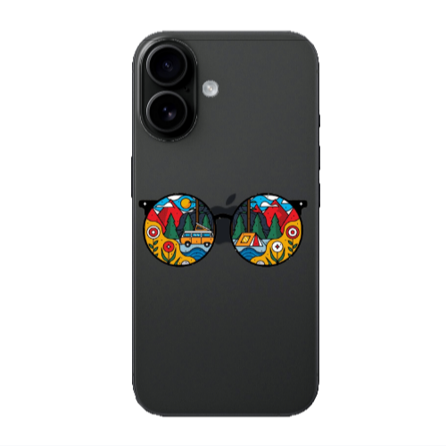 Apple Iphone 16 plus Round Glasses Transparent Silicone TPU Θήκη