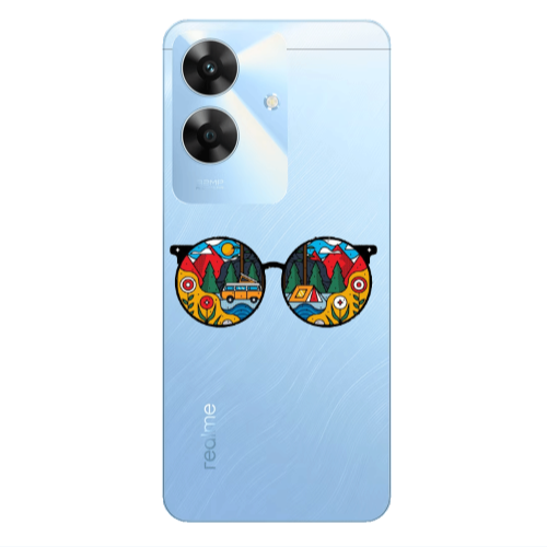 Realme Note 60 Round Glasses Transparent Silicone TPU Θήκη