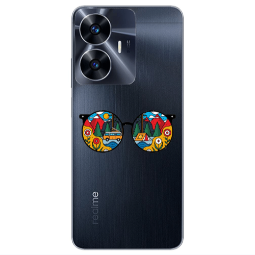 Realme Note 50 Round Glasses Transparent Silicone TPU Θήκη